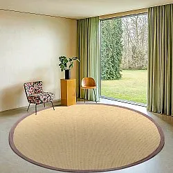 Kerek szizál szőnyeg - Agave (természetes/barna)