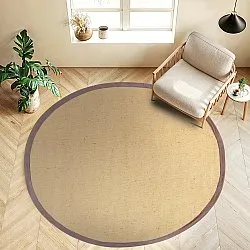 Kerek szizál szőnyeg - Agave (természetes/barna)