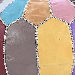 Ülőpuff - Marokkói bőrpuff (multi) 02