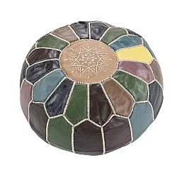 Ülőpuff - Marokkói bőrpuff (multi) 03