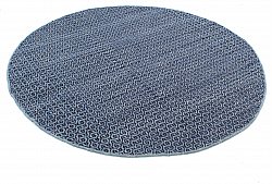 Kerek szőnyeg - Snowshill (kék/fekete)