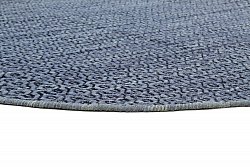 Kerek szőnyeg - Snowshill (kék/fekete)