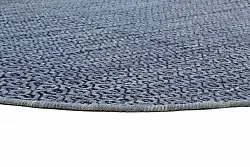 Kerek szőnyeg - Snowshill (kék/fekete)