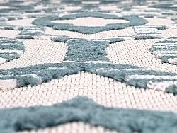 Kerek szőnyeg - Indoor/Outdoor Trenton (fehér/kék)