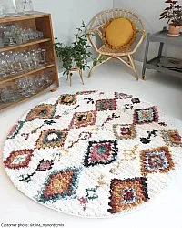 Kerek szőnyegek - Sezze (bézs/többszínű)