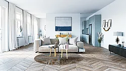 Kerek szőnyeg - Tizzano (kék/többszínű)