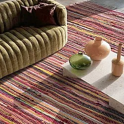 Rongyszőnyeg - Happy (rózsaszín/multi)