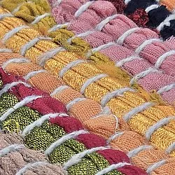 Rongyszőnyeg - Happy (rózsaszín/multi)