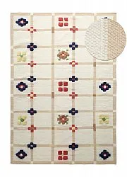 Gyapjúszőnyeg - Lausanne Flatweave Tufted Premium (fehér/bézs)
