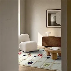 Gyapjúszőnyeg - Lausanne Flatweave Tufted Premium (fehér/bézs)