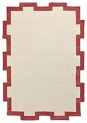 Gyapjúszőnyeg - Agra Hand Tufted Wool Premium (krém/piros)