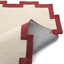 Gyapjúszőnyeg - Agra Hand Tufted Wool Premium (krém/piros)