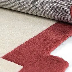 Gyapjúszőnyeg - Agra Hand Tufted Wool Premium (krém/piros)