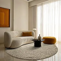 Kerek szőnyeg - Avafors Wool Bubble (szürke/bézs)