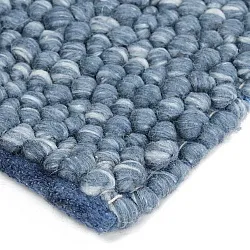 Gyapjúszőnyeg - Avafors Wool Bubble (tengerészkék/krém)