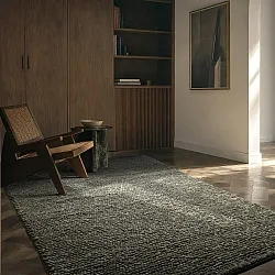 Gyapjúszőnyeg - Avafors Wool Bubble (mohazöld/krém)