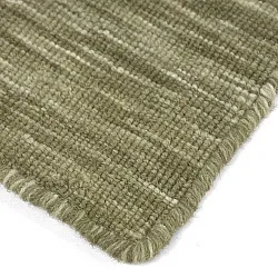 Gyapjúszőnyeg - Charonne Flat Handloom Wool Premium (zöld)