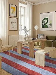 Gyapjúszőnyeg - Garine (kék/piros)