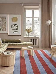 Gyapjúszőnyeg - Garine (kék/piros)