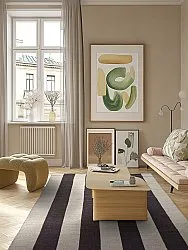 Gyapjúszőnyeg - Garine (fekete/bézs)