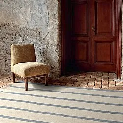 Gyapjúszőnyeg - Luton (koptatott farmer/fehér)