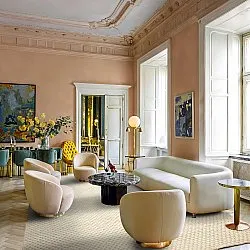 Gyapjúszőnyeg - Ovelia (bézs/fehér)