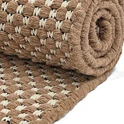 Gyapjúszőnyeg - Ovelia (barna/fehér)