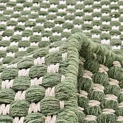 Gyapjúszőnyeg - Ovelia (zöld/fehér)