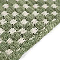 Gyapjúszőnyeg - Ovelia (zöld/fehér)