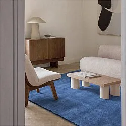 Gyapjúszőnyeg - Rozel Handloom Wool Premium (sötétkék)