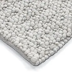 Gyapjúszőnyeg - Sala Irregular Wool Bubble (világos szürke melanzs)