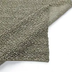 Gyapjúszőnyeg - Sala Irregular Wool Bubble (mohazöld/fehér melanzs)