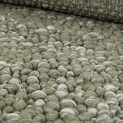 Gyapjúszőnyeg - Sala Irregular Wool Bubble (mohazöld/fehér melanzs)