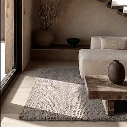 Gyapjúszőnyeg - Sala Irregular Wool Bubble (taupe/fehér melanzs)