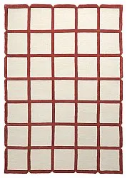 Gyapjúszőnyeg - Syl Hand Tufted Wool Premium (piros/fehér)
