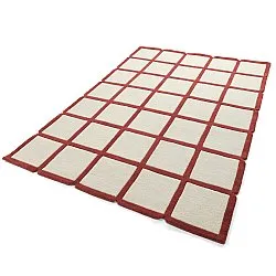 Gyapjúszőnyeg - Syl Hand Tufted Wool Premium (piros/fehér)
