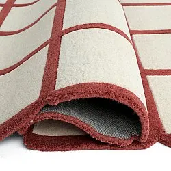 Gyapjúszőnyeg - Syl Hand Tufted Wool Premium (piros/fehér)