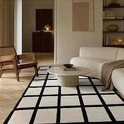 Gyapjúszőnyeg - Syl Hand Tufted Wool Premium (fekete/fehér)