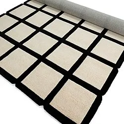 Gyapjúszőnyeg - Syl Hand Tufted Wool Premium (fekete/fehér)
