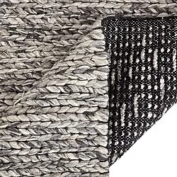 Gyapjúszőnyeg - Talvia Braided Wool (sötétszürke)