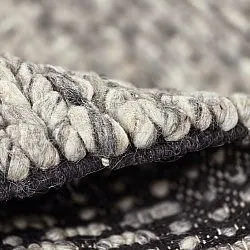 Gyapjúszőnyeg - Talvia Braided Wool (sötétszürke)
