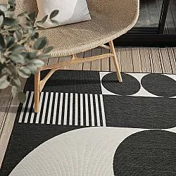 Beltéri és kültéri szőnyeg - Aurora (fekete/fehér)
