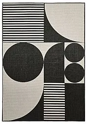 Beltéri és kültéri szőnyeg - Aurora (fekete/fehér)