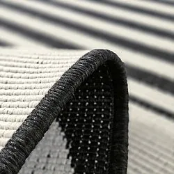 Beltéri és kültéri szőnyeg - Aurora (fekete/fehér)