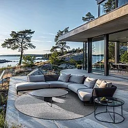 Kerek szőnyeg - Bergen (ezüst)