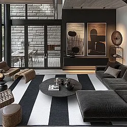 Beltéri és kültéri szőnyeg - Santana (fekete)