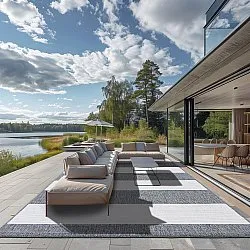 Beltéri és kültéri szőnyeg - Santana (szürke)