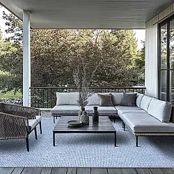 Beltéri és kültéri szőnyeg - Tromsø (kék)