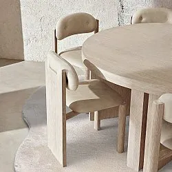 Hullámos Kerek Szőnyeg - Aranga Super Soft Fur (bézs)