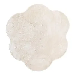 Hullámos Kerek Szőnyeg - Aranga Super Soft Fur (bézs)